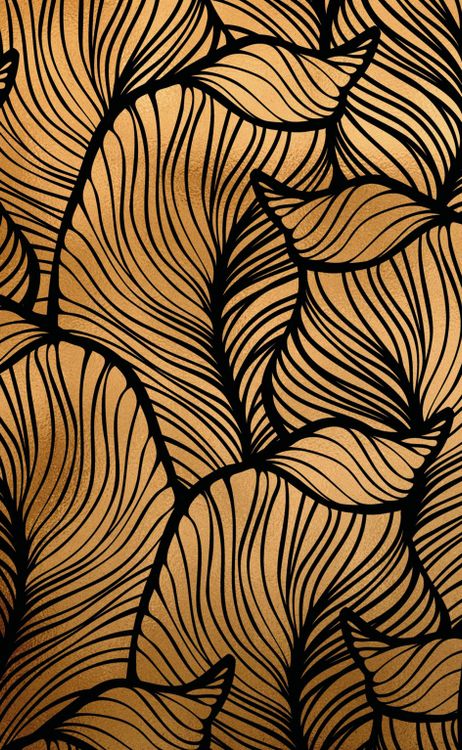 Plak raamfolie Balea bladeren goud, zwart 45x150cm