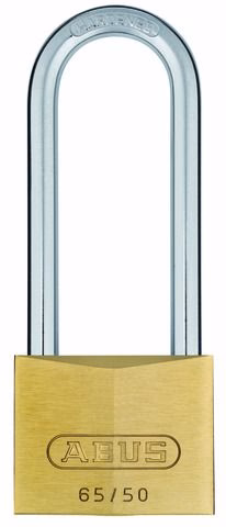Abus cilinderhangslot hoog 65/50HB80 messing 50x41x18mm