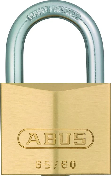 Abus cilinderhangslot 65/60 C messing 60x46x19mm