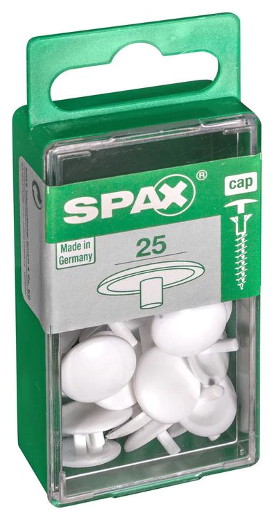 Spax afdekdop gepunt PZ wit ⌀1,7cm 25st