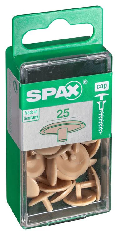 Spax afdekdop gepunt PZ beige ⌀1,7cm 25st