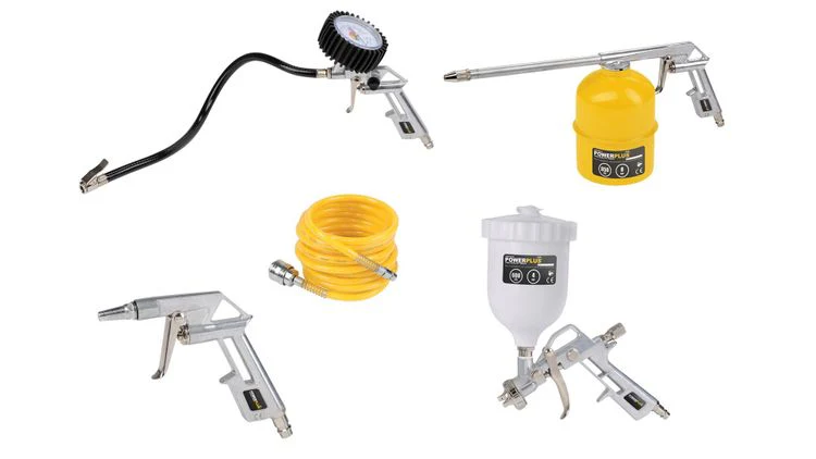 Powerplus   pneumatische basisset  8 bar 5-dlg