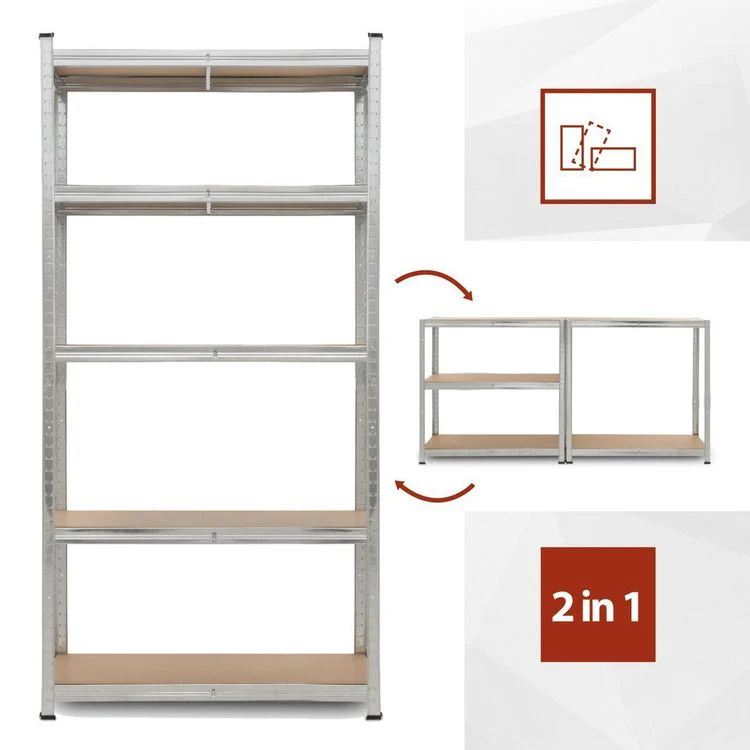 Kreator opbergrek gegalvaniseerd staal zilver 180x90x40cm 875kg