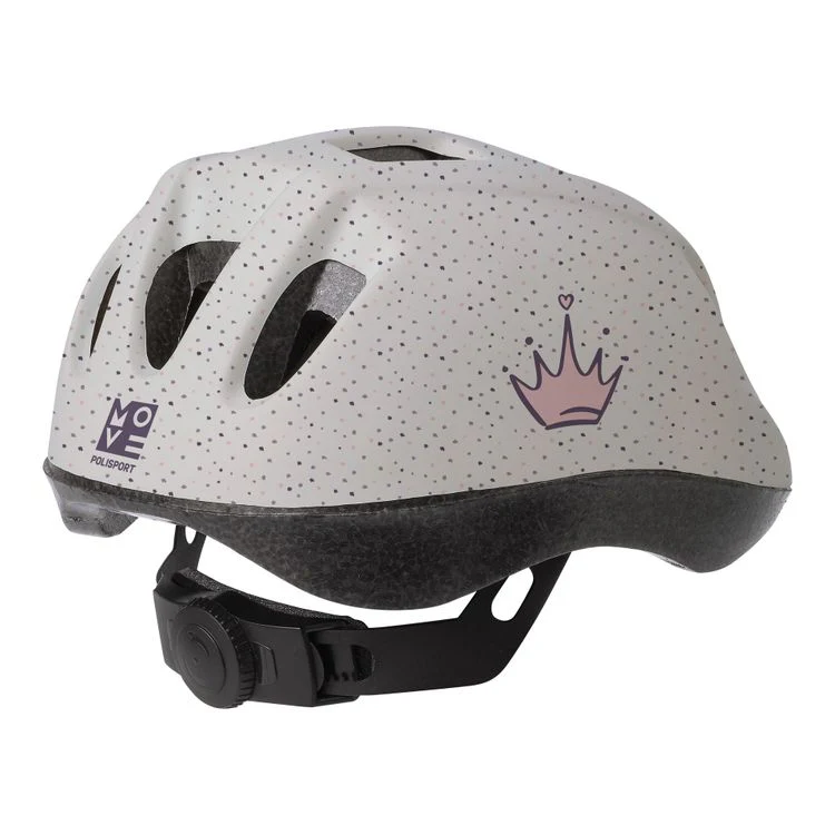 Polisport fietshelm Crown 46-53 cm wit, zwart