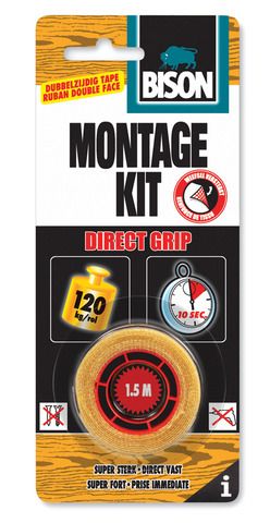 Bison montagekit tape Direct Grip 19mmx1,5m