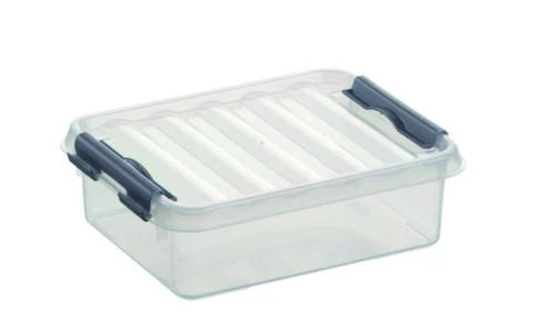 Sunware Q-line opbergbox 1L kunststof transparant 1-vaks
