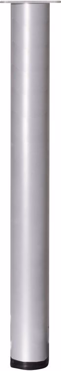 Meubelpoot Bonita rond aluminium zilver ⌀7,6x72cm