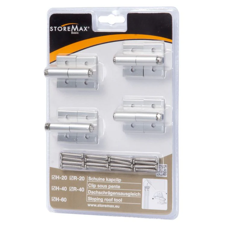 Storemax Basic schuinekap aluminium zilver 22,3×15,1×3,3cm