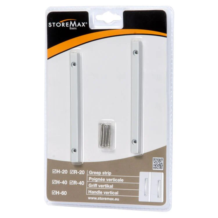 Storemax Basic handgreep rechthoek aluminium zilver 22,2×15,1×1,4cm