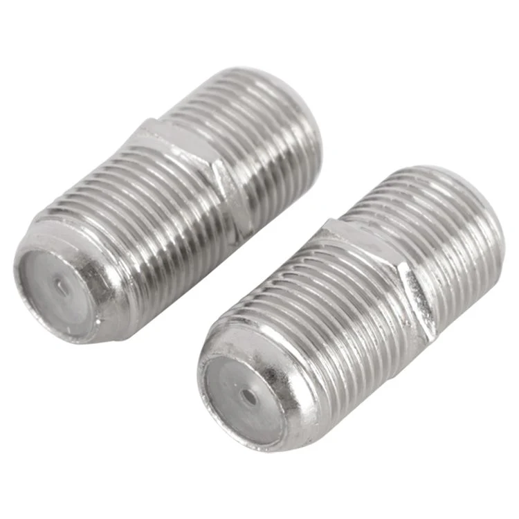 Q-Link coax f-koppelstuk zilver