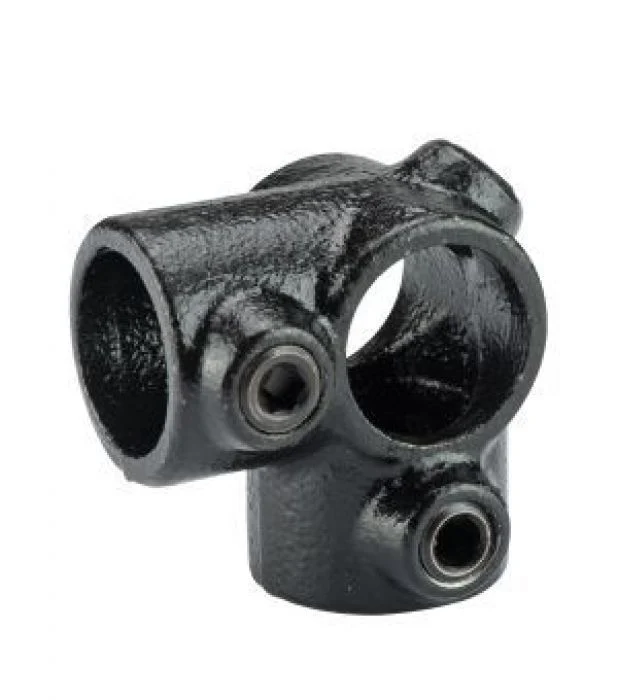 Steigerbuis koppeling hoekverbinder zwart Ø28mm