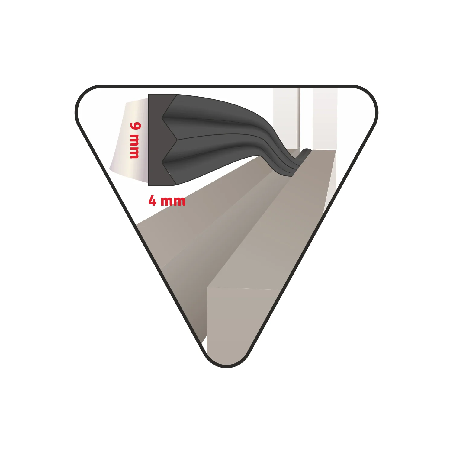 Deltafix   tochtstrip e-profiel E-profiel zwart 6m
