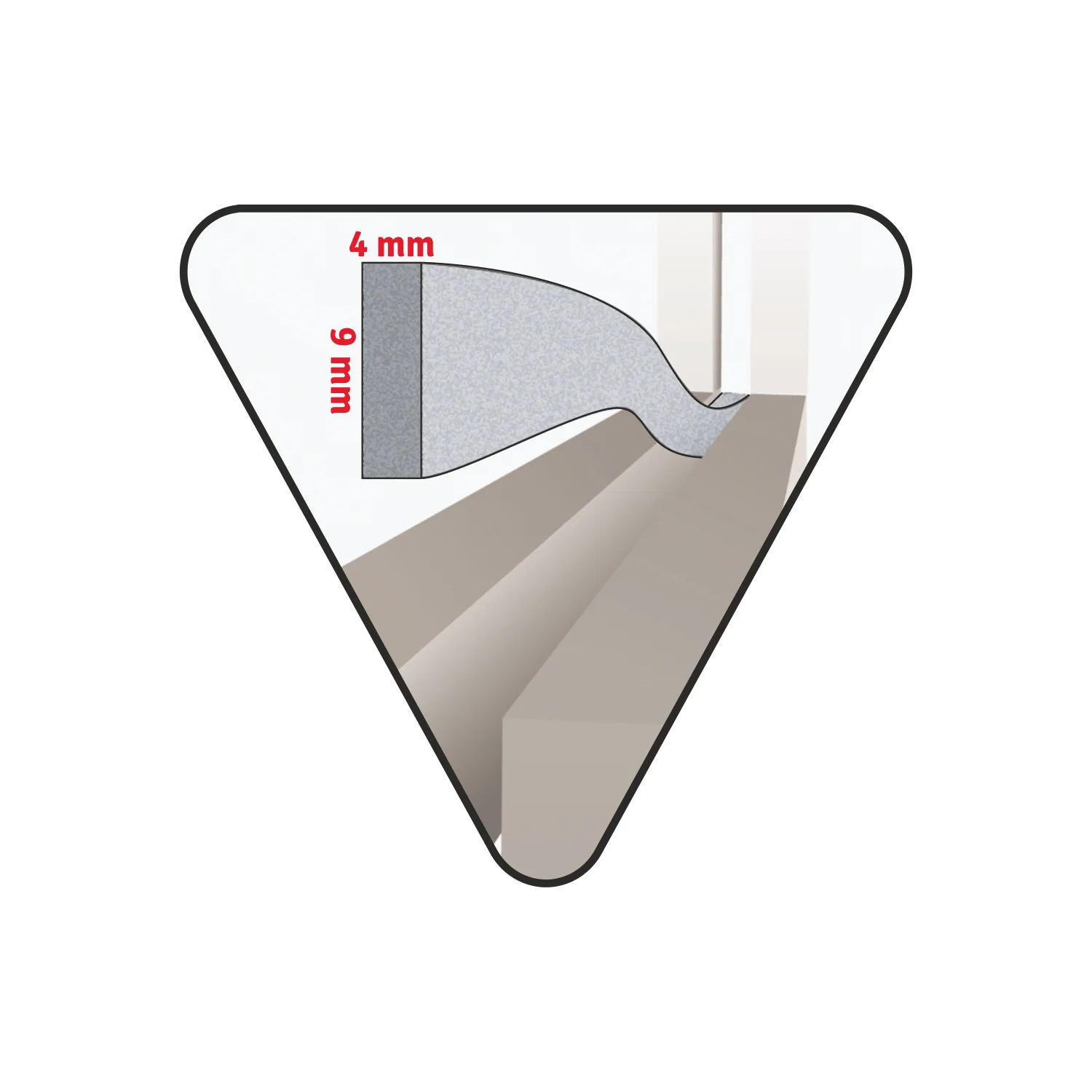 Deltafix   tochtstrip  grijs 12m