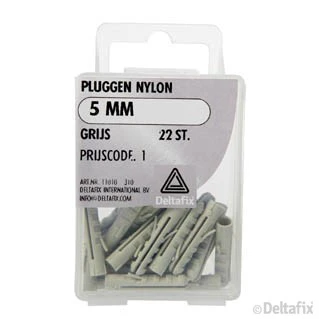 Deltafix plug 5mm nylon 5x25mm 22st