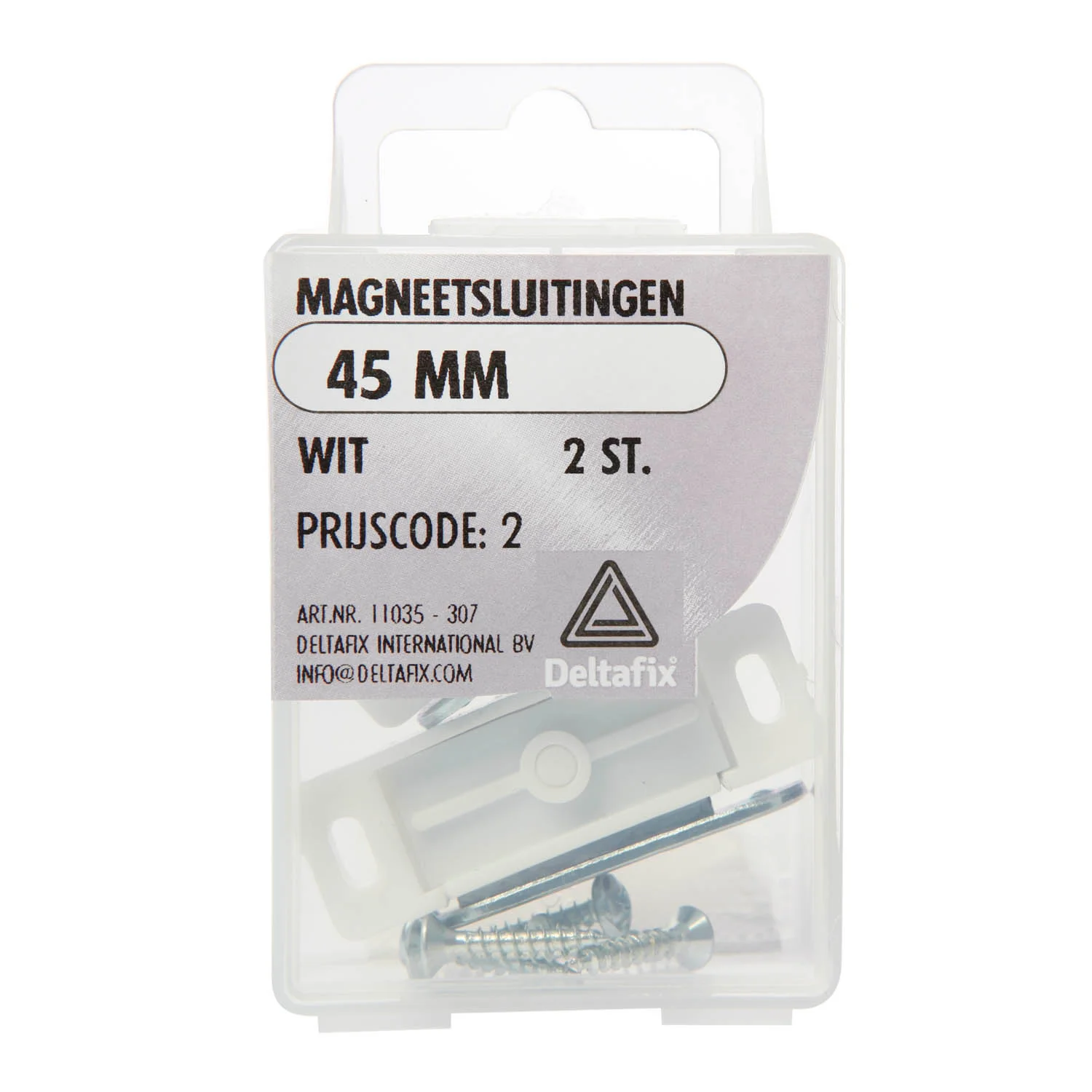 Deltafix magneetsluiting wit 45mm 2st