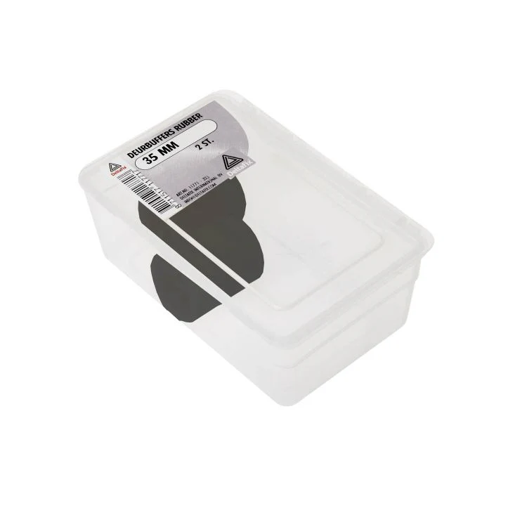 Deltafix deurbuffer zwart rubber 30x30x35mm 2st