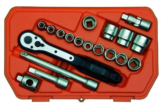 Skandia dopsleutelset 3/8″ 19-delig