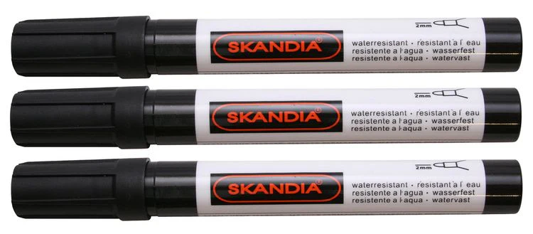 Skandia viltstift zwart 3 stuks