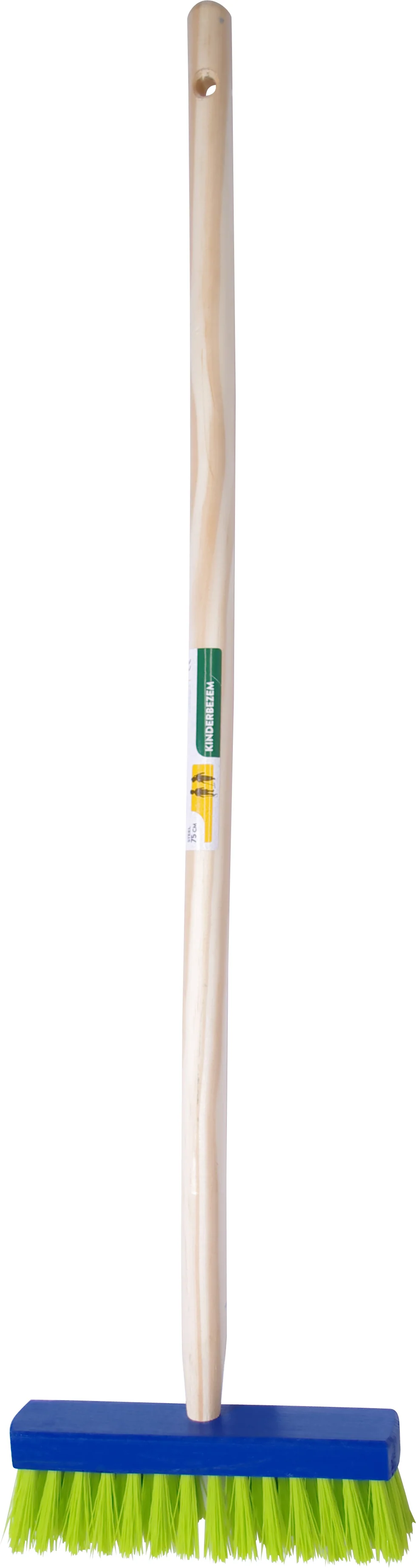 Hendrik Jan kinderbezem met steel 75cm