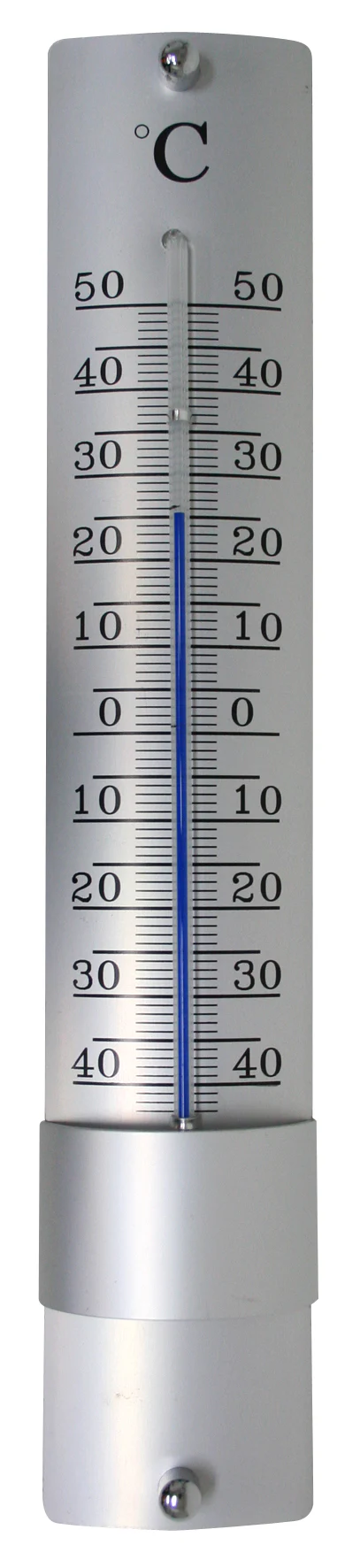 Hendrik Jan thermometer aluminium zilver 10×1,5×33,5cm