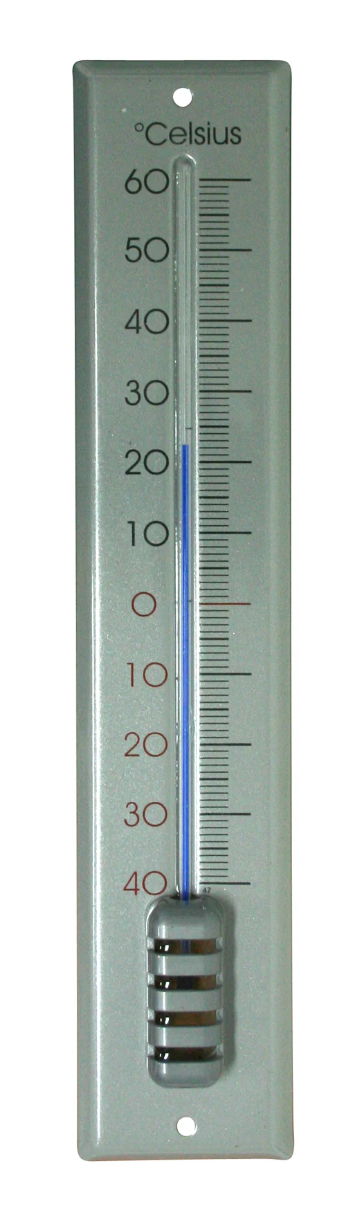 Hendrik Jan thermometer aluminium zilver 11×1,5x40cm