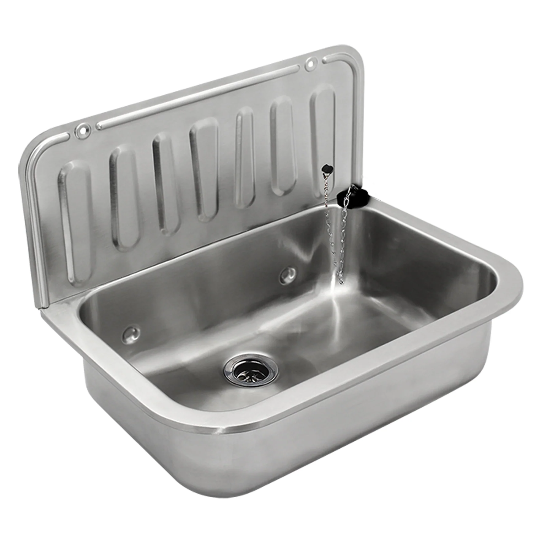 Differnz uitstortgootsteen RVS zilver 33x38x50cm