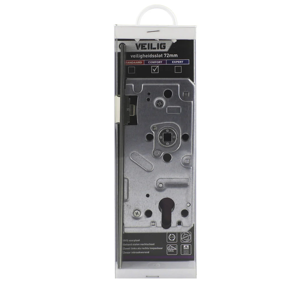 Veilig cilinderslot SKG** PKVW VSW PC72 RVS doornmaat 50mm