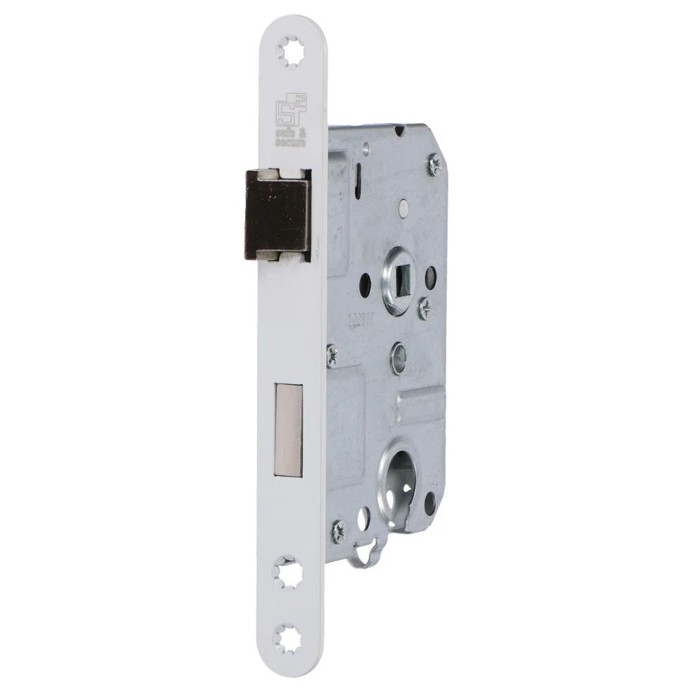Veilig cilinder insteekslot PC55 wit doornmaat 50mm