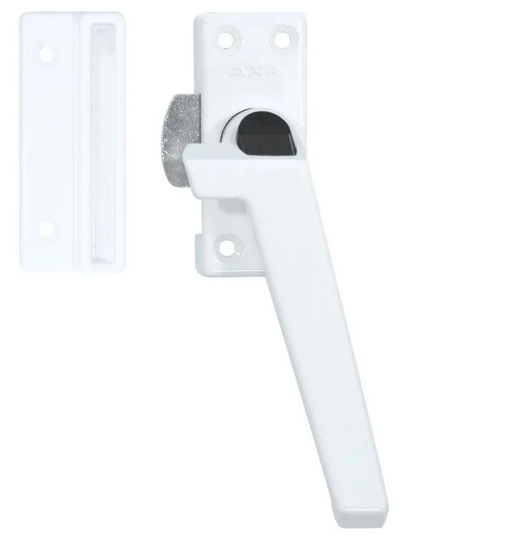 AXA Home Security raamsluiting+drukknop 3308 rechtsdr alu 13,2cm wit