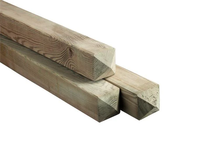 Paal vierkant geschaafd diamantkop celfix naaldhout 6,8×6,8x180cm