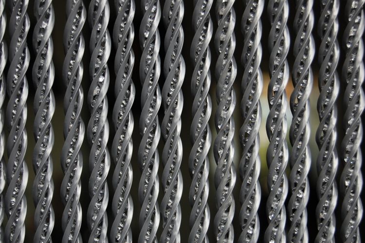 Latenda Bellano 4 kunststof draden vliegengordijn antraciet 90x210cm