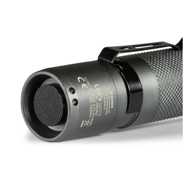Led’s Work LED zaklamp alu antraciet oplaadbaar 1200LM ⌀3,5×15,2cm