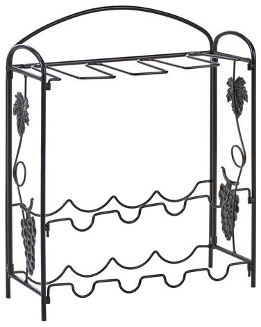 Wine Rack DONEGAL Metal Black