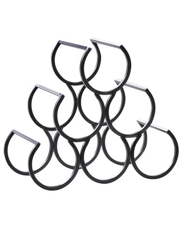 Wine Rack LURGAN Metal Black
