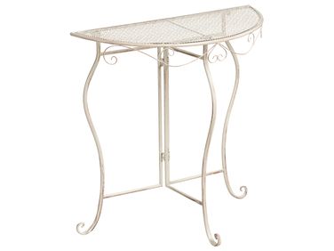 Table bistrot FOLELLI 80 cm 36 cm Métal Beige clair