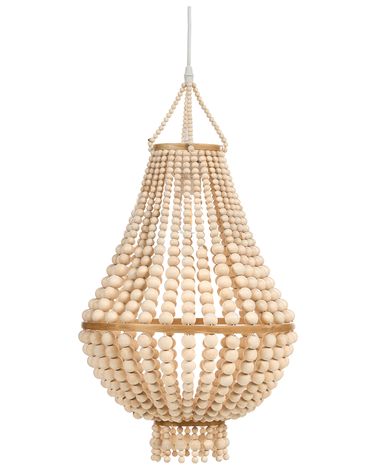 Chandelier KUMBUKKAN Wood Light Brown