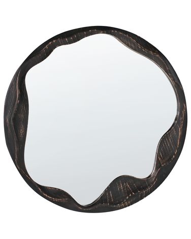 Wandspiegel LANGON 60 cm 60 cm Dennenhout Donkerbruin