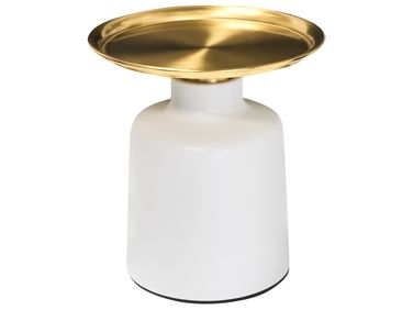 Table d'appoint DOVE Métal Blanc/doré