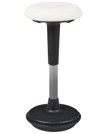 Tabouret oscillant ESTELL Cuir PU Blanc