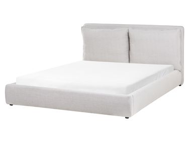 Waterbed Stof BAJONNA 160 x 200 cm Lichtgrijs