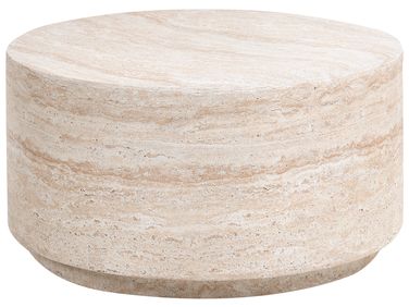 Table basse ASIERIO 70 cm 70 cm Effet travertin