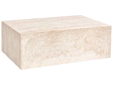 Table basse NOBRES 90 cm 66 cm Effet travertin