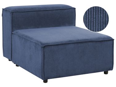 Module fauteuil ARDAL Velours côtelé Bleu foncé