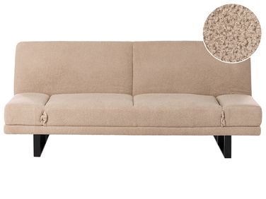 Slaapbank 2-zits YORK Bouclé Zandbeige