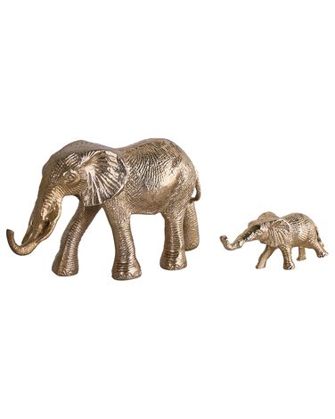Set van 2 figuren Olifant SEDLARI Metaal Goud