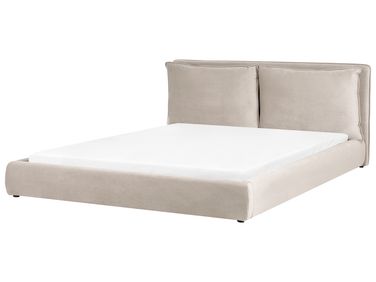 Bed Velvet BAJONNA 180 x 200 cm (EU Super King) Taupe