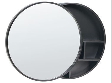 Badkamer wandkast met spiegel UCAYALI 50 cm 50 cm Zwart