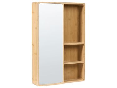 Badkamer wandkast met spiegel GUATAVITA 41 cm 61 cm Lichtbruin