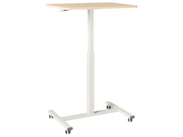 Handmatig verstelbare laptopstandaard ACADEMIA Lichtbruin/wit 65 cm 48 cm