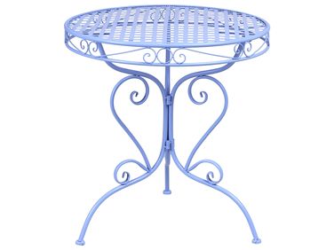 Table bistrot ALBINIA 70 cm 70 cm Métal Bleu